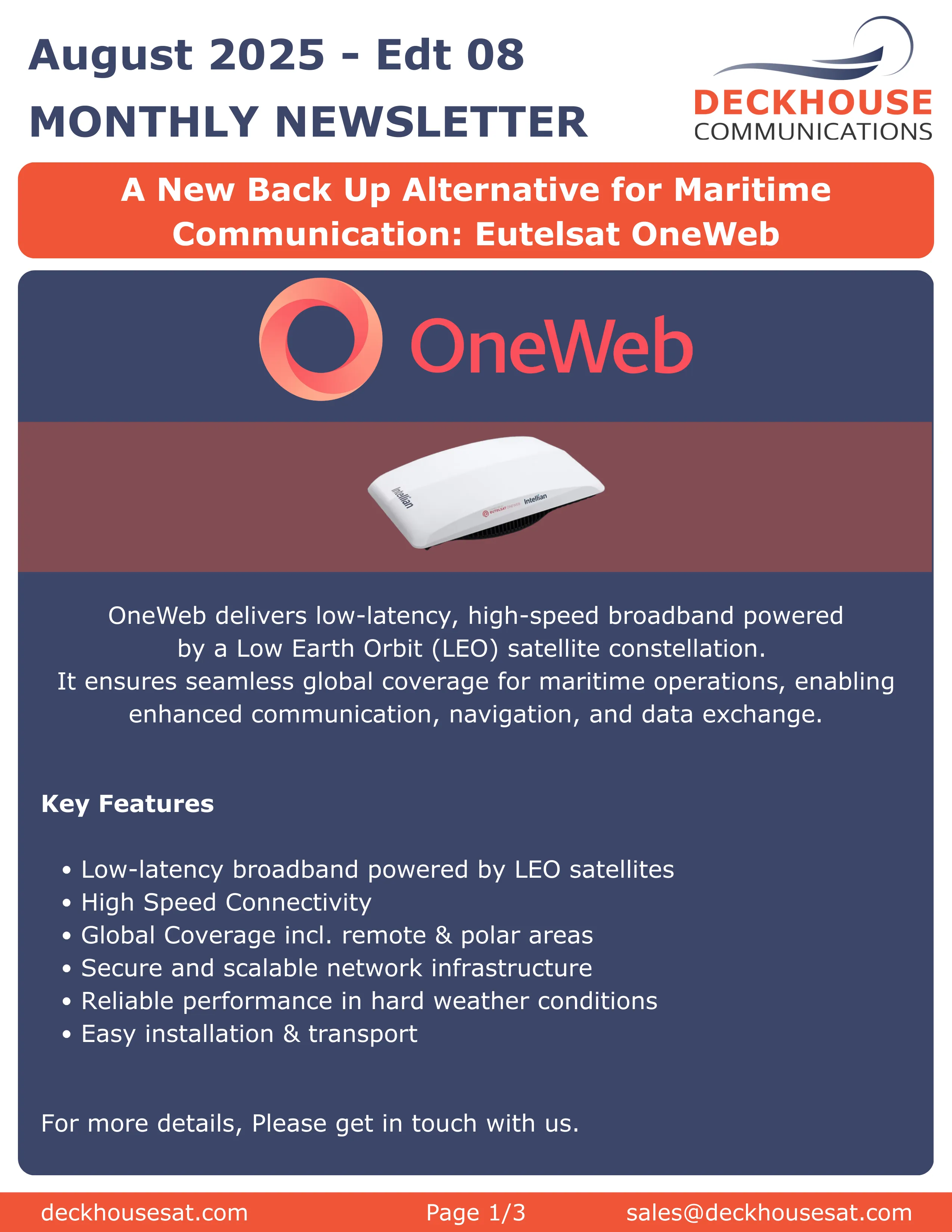 Deckhouse August Newsletter