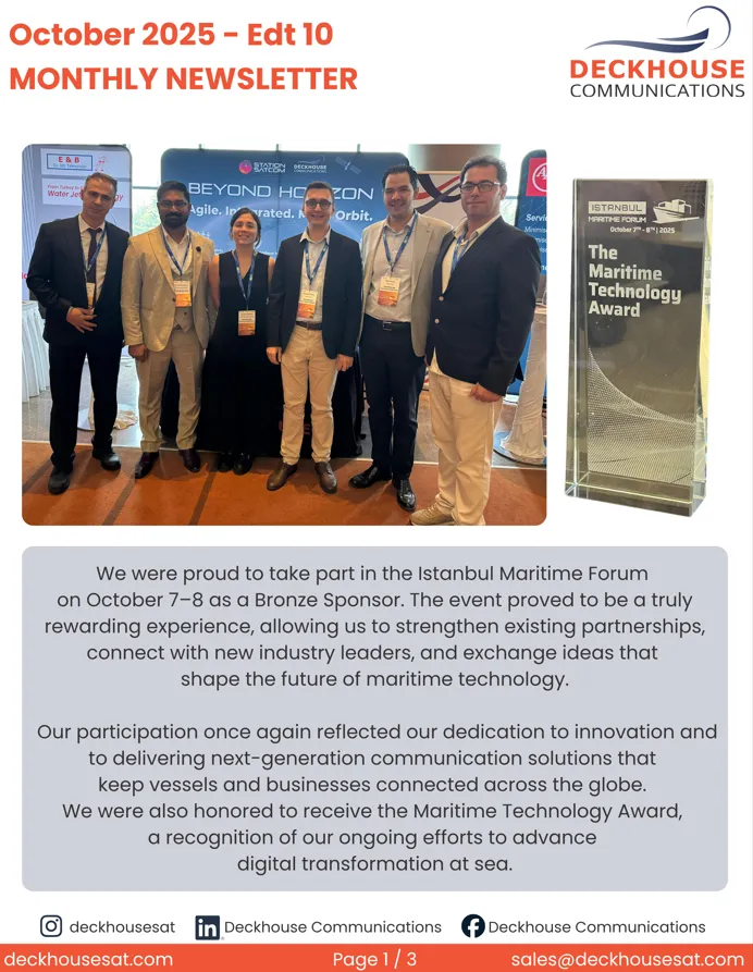 Deckhouse October Newsletter